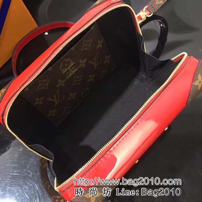 路易威登LV頂級原單2018新款Venice漆光皮革手袋 旅行箱M54390櫻桃紅 YDH1080